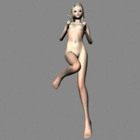 Chica elfa modelo 3d