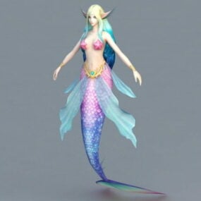 Elf Mermaid Art 3d model