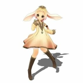 Model 3d Gadis Anime Elf