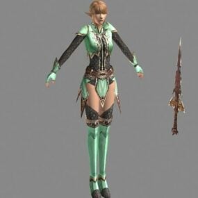 Elf Assassin Rigged 3d model
