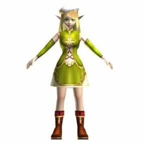 Elf Girl Design Character 3d model