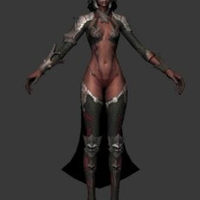 Elf Girl Warrior 3D-Modell