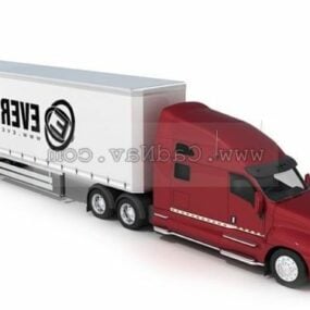 Vehicle Elongated Container Truck 3d model