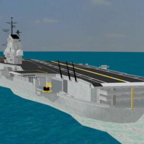 3D model bitevní lodi Uss Essex Carrier