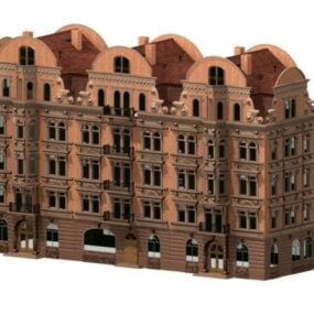 यूरोप टेरेस्ड हाउस 3डी मॉडल