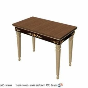 Muebles europeos Mesa de comedor de madera modelo 3d