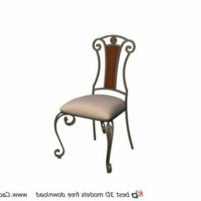 Furniture European Style Metal Chair 3d model