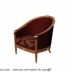 Furniture European Antique Tub Chair 3d model