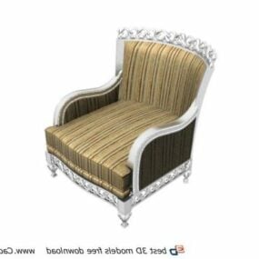 Меблі в європейському стилі Антикварний диван 3d модель