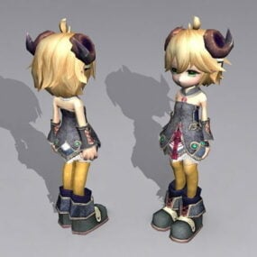 Evil Anime Girl 3d model