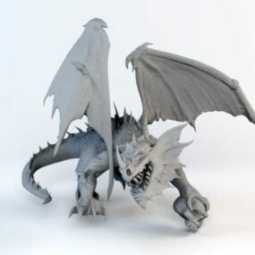 3D-Modell des bösen Drachen