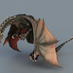 Modelo 3D do Dragão Maligno
