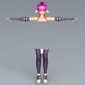 Kötü Japon Anime Kız 3D modeli