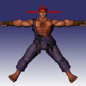 Ryu Jahat Dalam model 3d Street Fighter