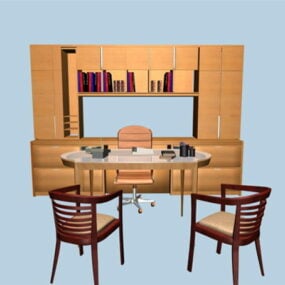 Executive Desk Sets Furniture 3d model