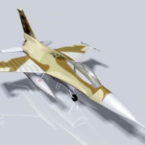F16 Avión de combate multiusos americano modelo 3d