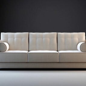 Modelo 3d de móveis seccionais de sofá de tecido