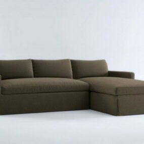 Kangas Modulaarinen poikkipintainen sohva 3d-malli