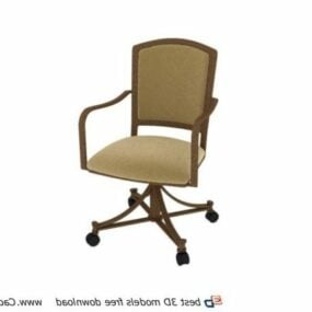 Character Fabric Office Swivel Chair 3d model