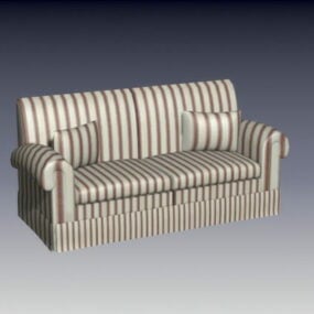 Set di divani in tessuto modello 3d