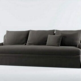Dreisitzer-Couch aus Stoff, 3D-Modell