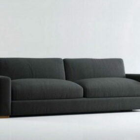 Sofá de dos plazas de tela modelo 3d