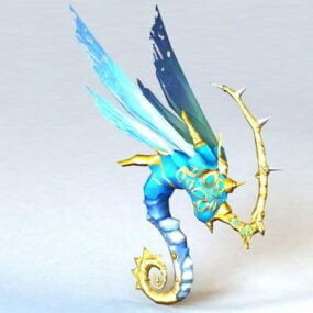 Faerie Dragon Animated & Rigged 3d model