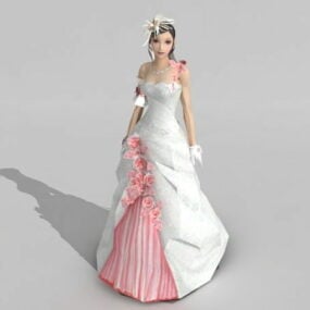 Fée Mariée Fille modèle 3D