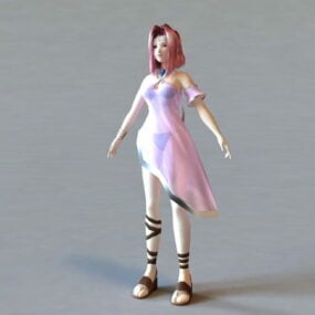 Model 3d Putri Anime Fantasi
