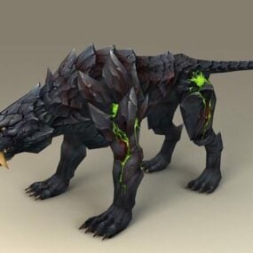 Fantasy Black Tiger 3d model