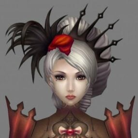 Fantasy Gothic Girl 3d model