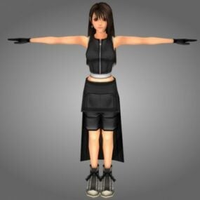 Fantasie Japans meisje karakter 3D-model