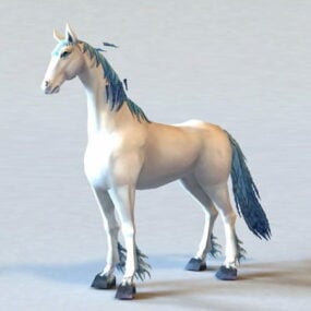 Fantasy White Horse 3d model