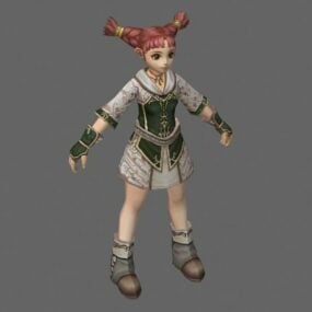 Fantasy Cute Girl 3D-Modell