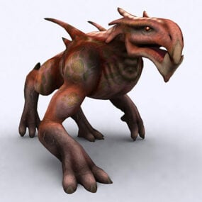 Fantastyczny potwór Rigged & Animowany model 3D