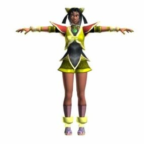 Fantasy Girl Warrior Character 3d model