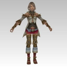 Fantasy Warrior princezna postava 3D model