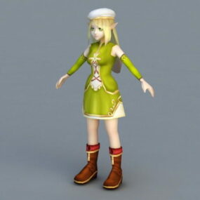 Módní Elf Girl 3D model