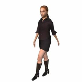 Character Fashion Office Woman 3d model