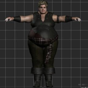 Fat Male Rigged 3d model
