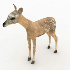 3д модель животного американского палевого оленя
