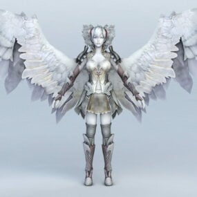 Kvinnlig Angel Warrior Of God 3d-modell