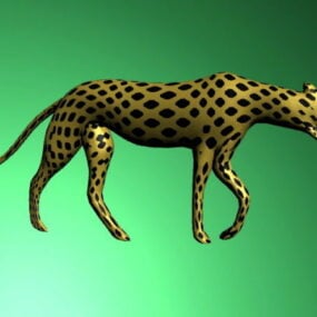 Modello 3d di ghepardo femminile