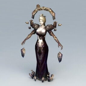 Female Dark Sorceress 3d model