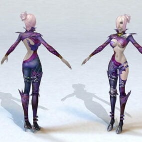 3D model ženy Elf Rogue