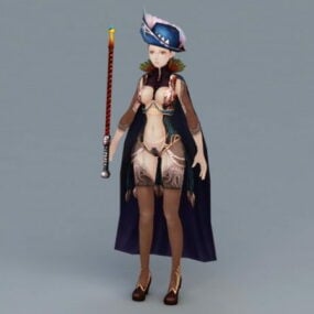Female Magician 3d model