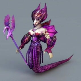 Female Naga Sorceress 3d model