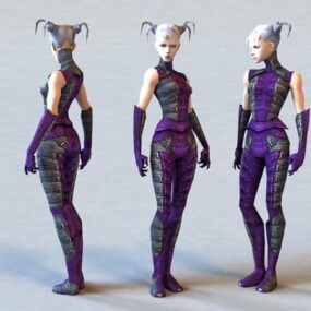 Female Necromancer Character 3d model