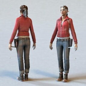 女性警察官 3Dモデル