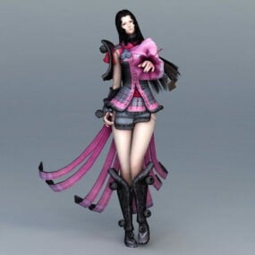 Female Samurai 3d model